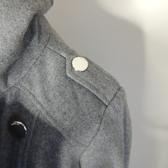 Guess Los Angeles Brand Wool Blend Trench Coat - Picture 11 of 13